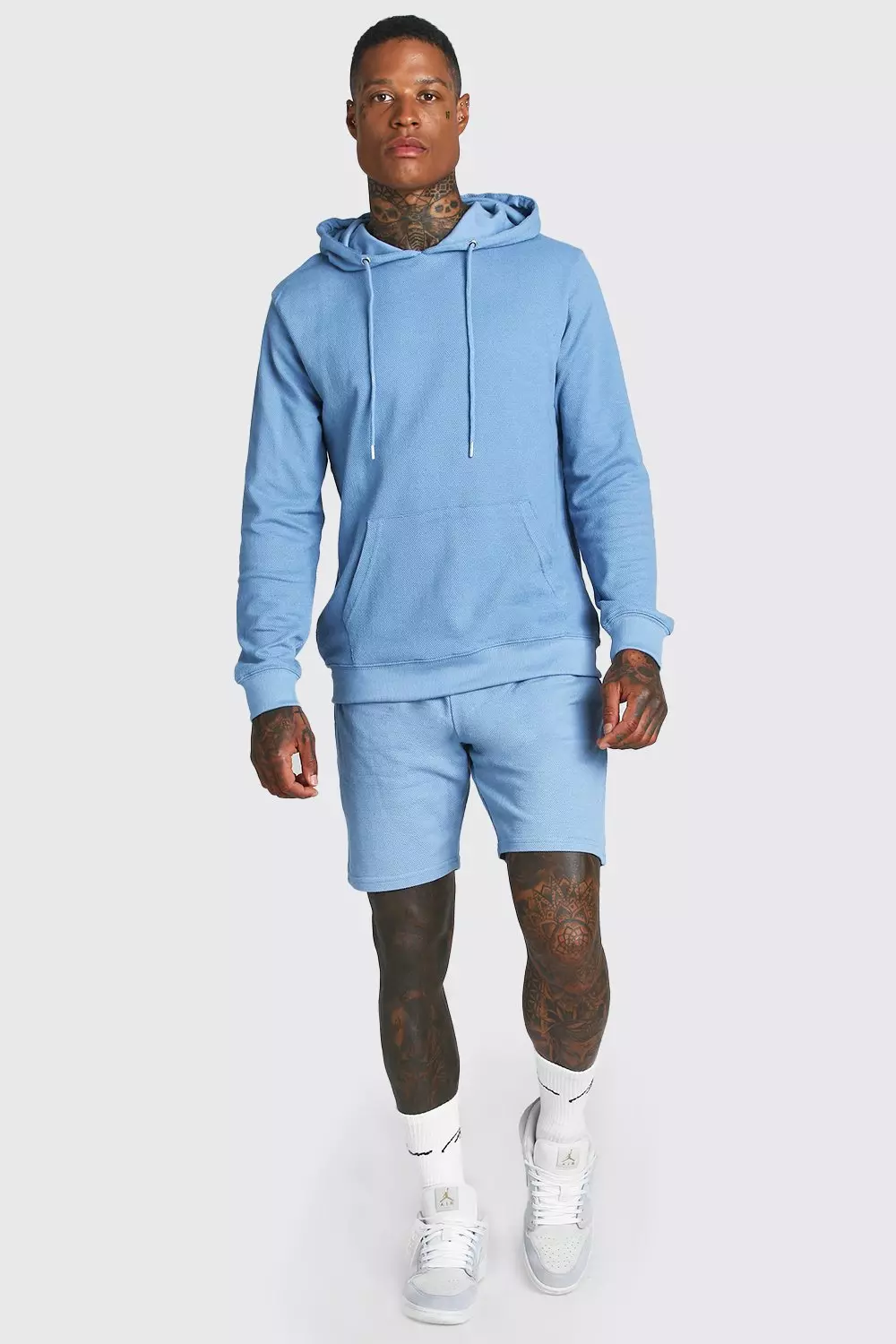 Pique hooded short tracksuit new arrivals